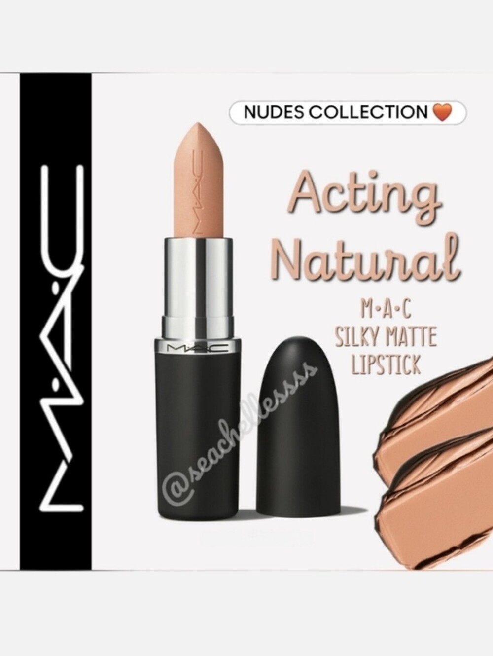 MAC Cosmetics Acting Natural Nude Lipstick Brand New In Box
